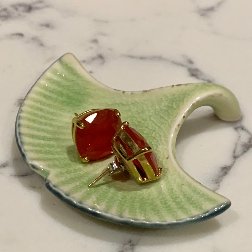 Kate spade red square stud earring